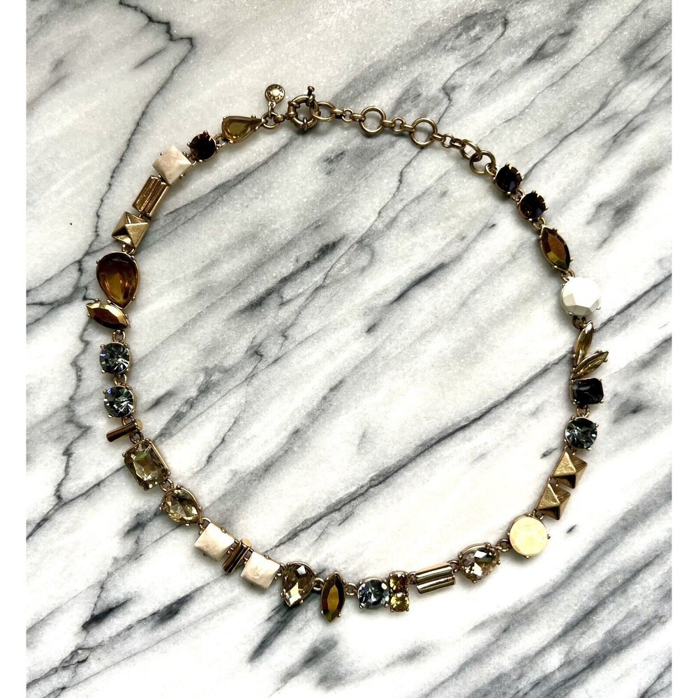 J. Crew multicolored rhinestone statement necklace